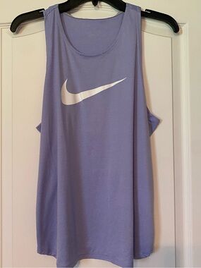 Nike women’s large purple dri fit race back style tank